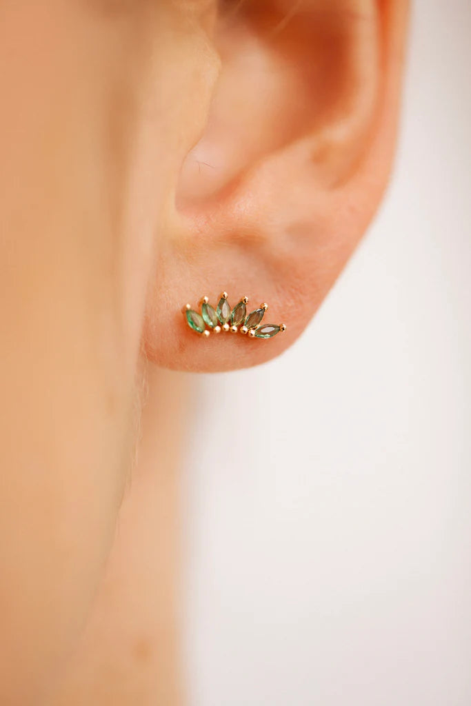 Bobby Rose Jewelry Oorbel Twig Green (per stuk)